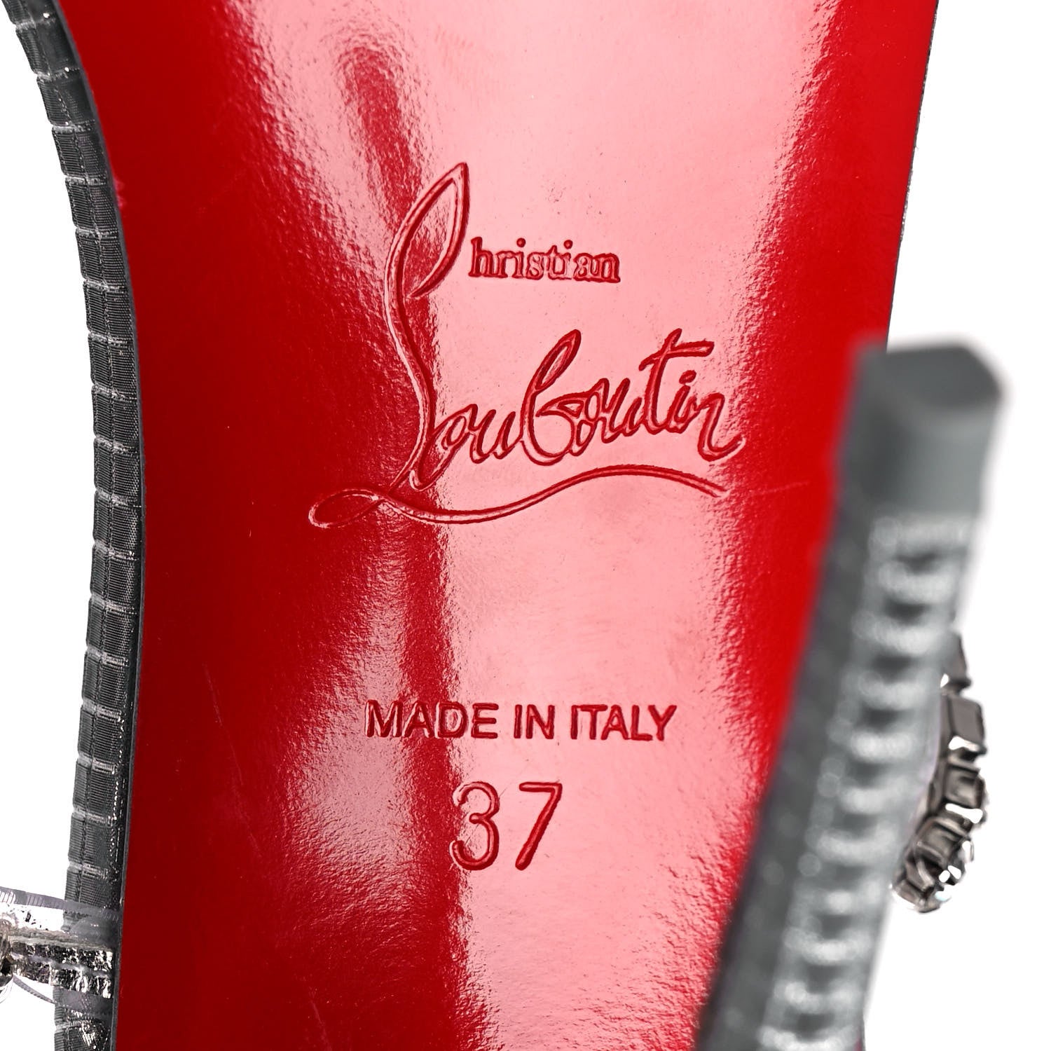 Christian Louboutin PVC Crystal Just Queen 100 Sandals 37 Crystal 6 of 8