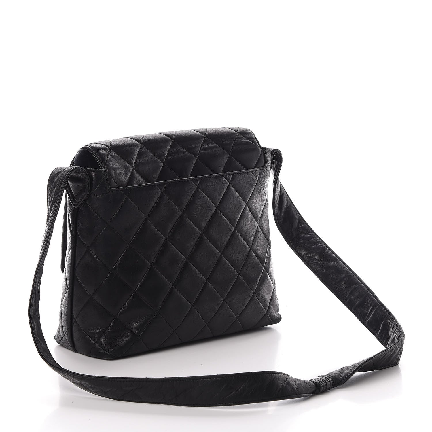 Chanel Lambskin Quilted Shoulder Flap Bag So Black 3 of 9