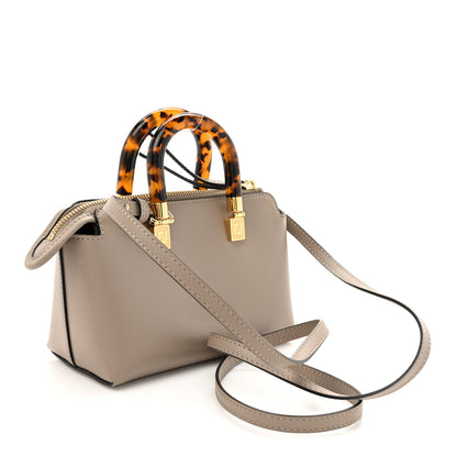 Fendi Vitello King Plexiglass Logo Embossed Mini By The Way Top Handle Boston Bag Tortora 3 of 12