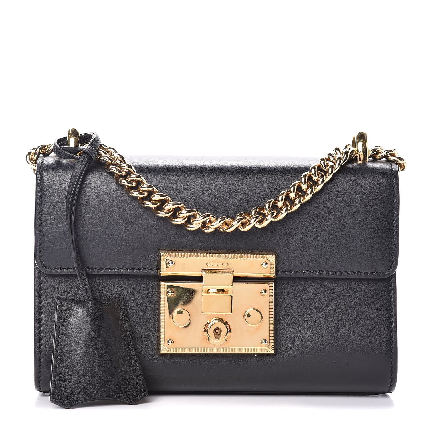 Gucci Calfskin Small Padlock Shoulder Bag Black 1 of 11