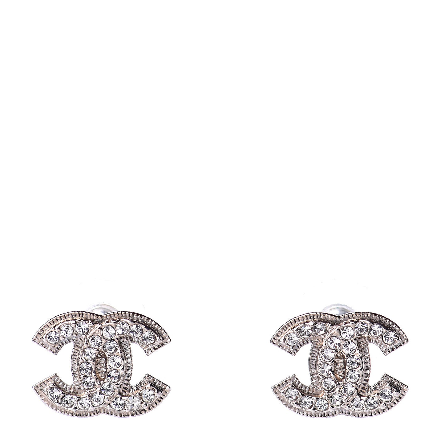 Crystal Mini Timeless CC Earrings Silver