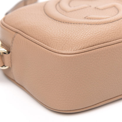 Gucci Pebbled Calfskin Small Soho Disco Bag Camelia 9 of 10