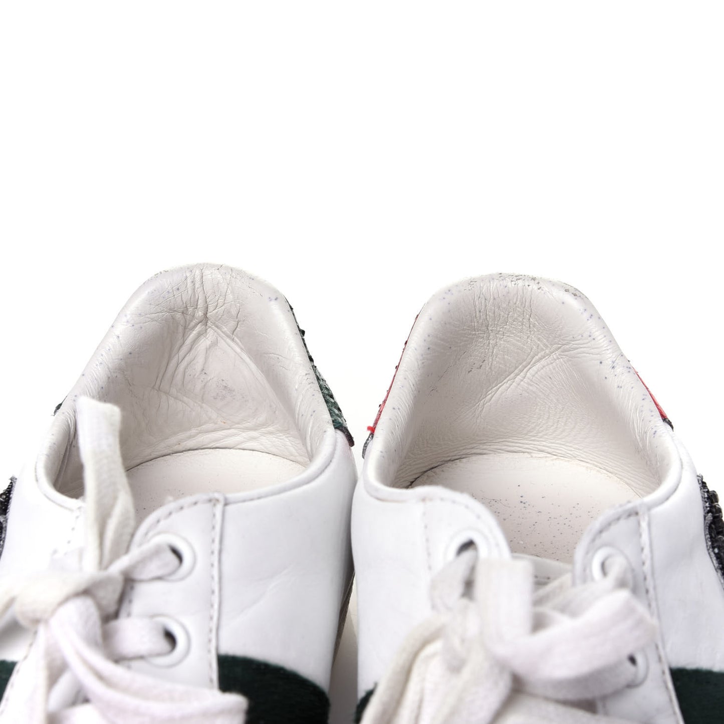 Calfskin Web Studded Arrow Ace Sneakers 36.5 White
