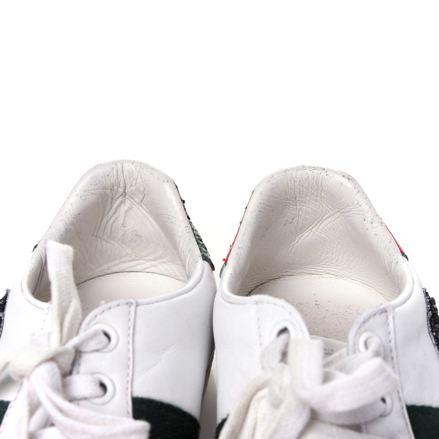 Gucci Calfskin Web Studded Arrow Ace Sneakers 36.5 White 11 of 12