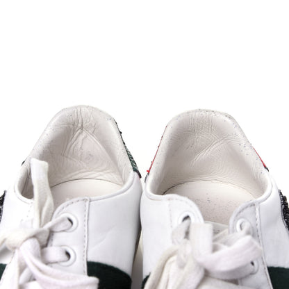 Gucci Calfskin Web Studded Arrow Ace Sneakers 36.5 White 11 of 12