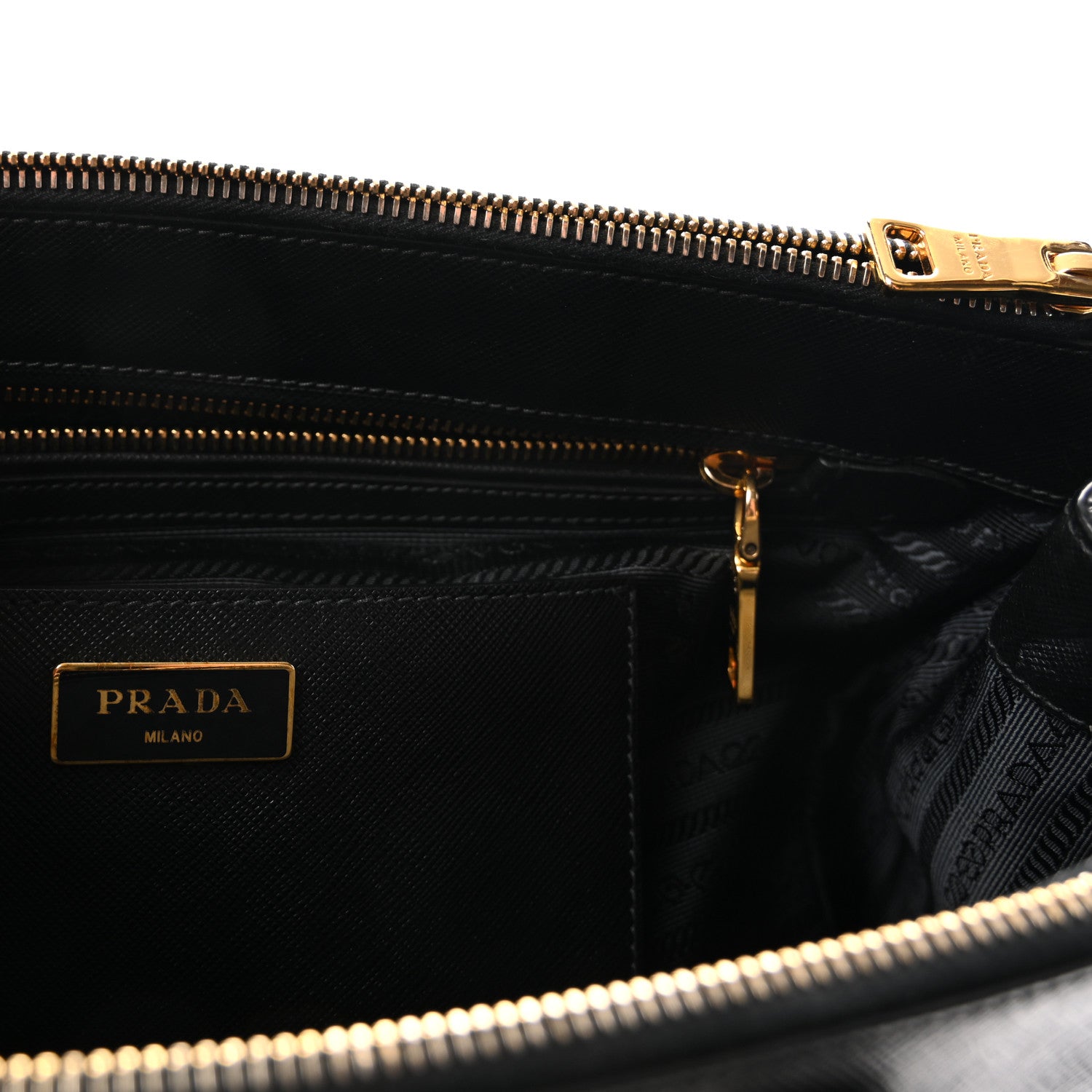 Prada Saffiano Medium Galleria Double Zip Tote Black 6 of 9