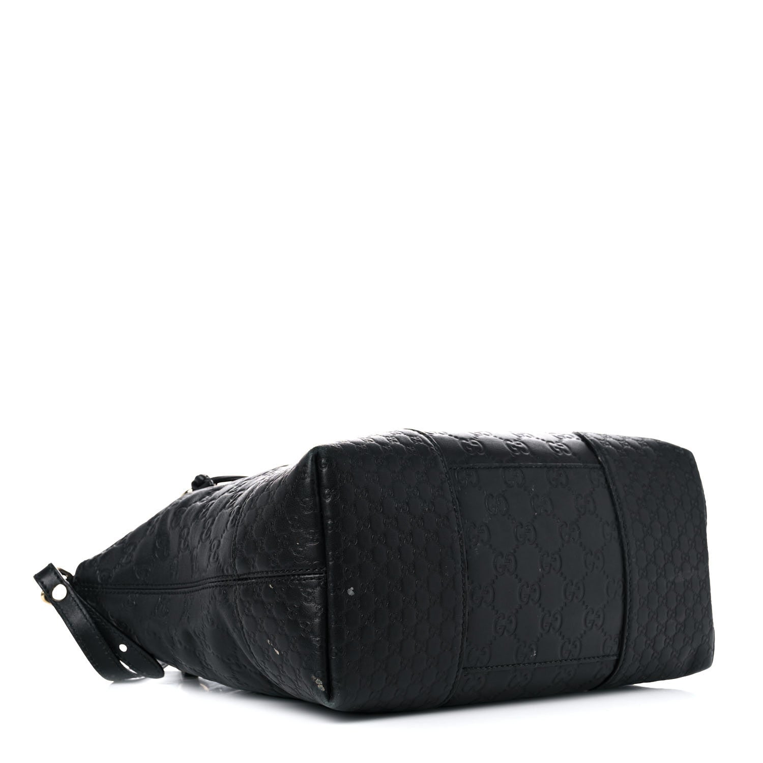 Gucci Guccissima Medium Bree Foldover Tote Black 4 of 26