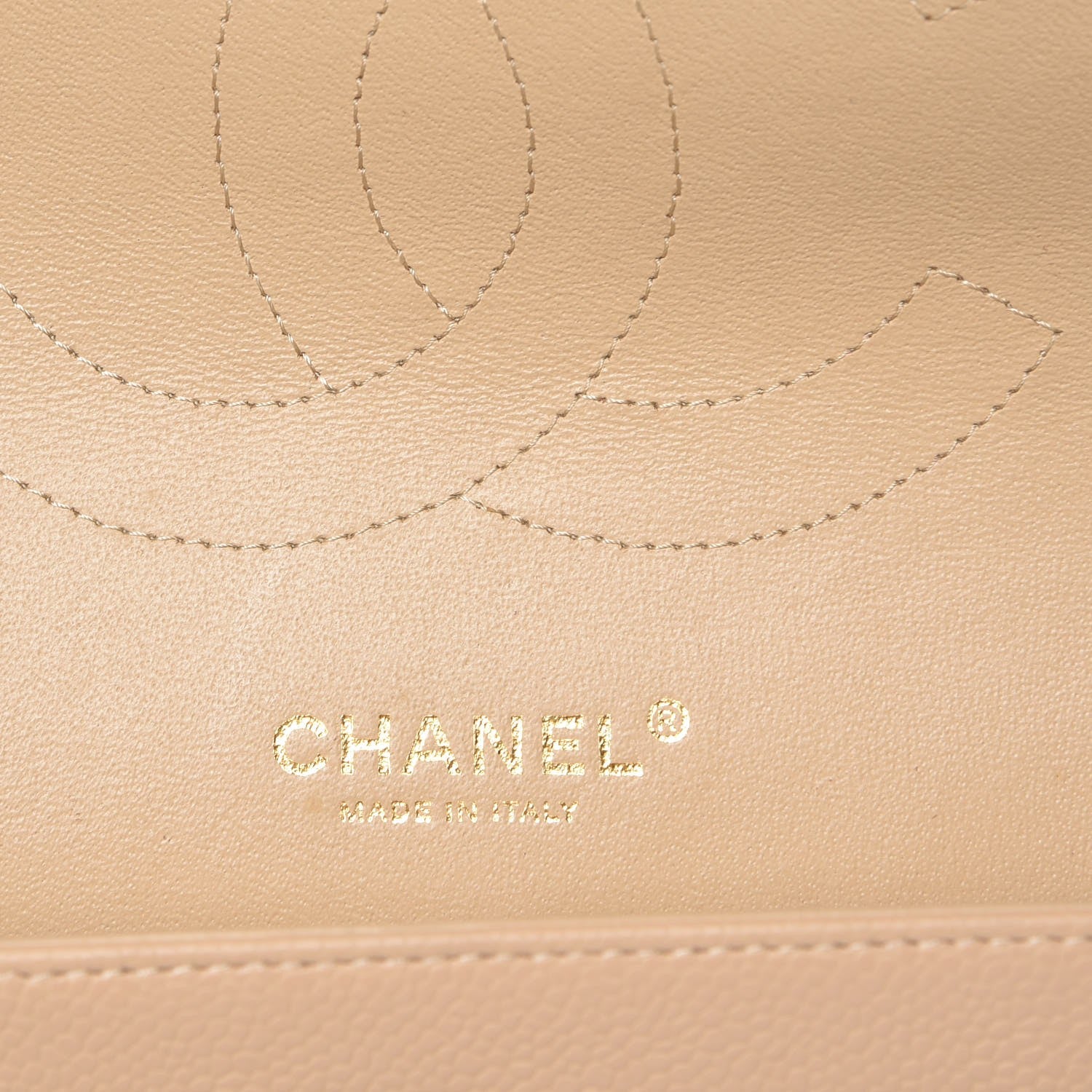 Chanel Caviar Quilted Jumbo Double Flap Beige Clair 9 of 10