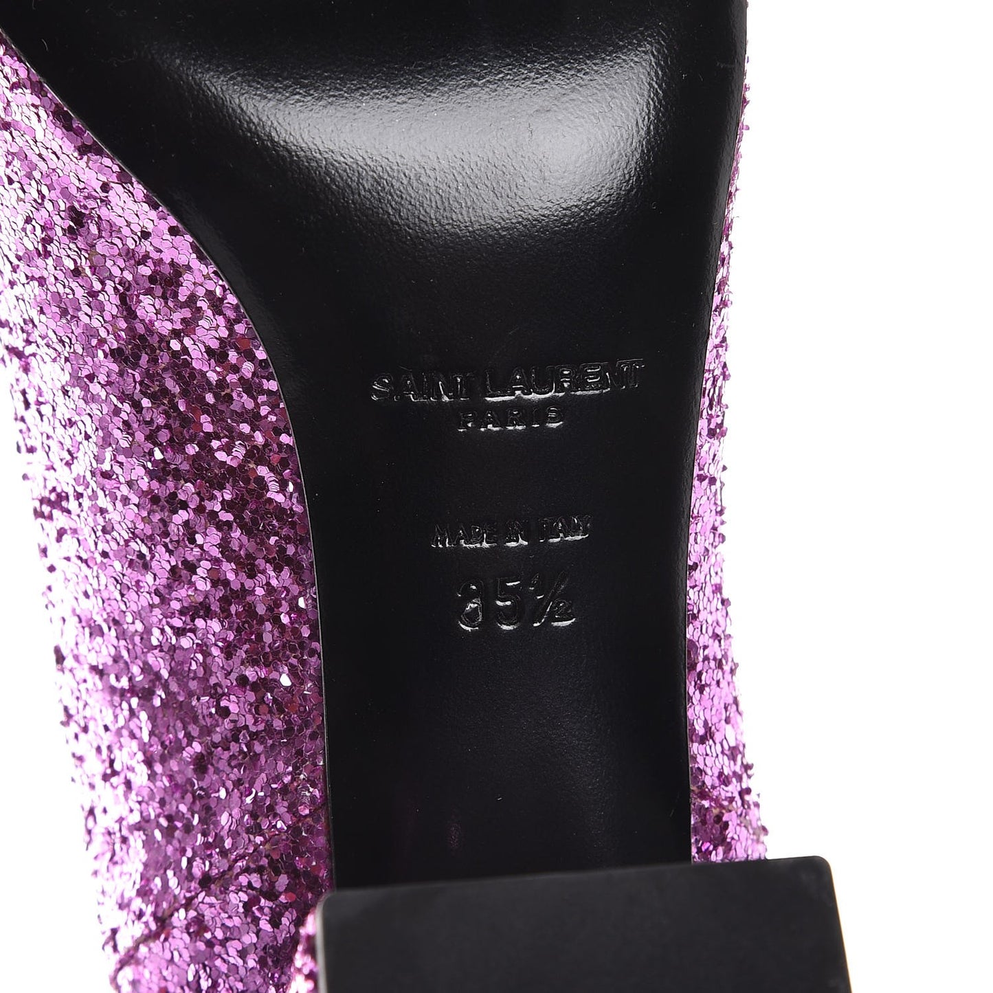Metallic Glitter Calfskin Babies Chelsea 90 Ankle Boot 35.5 Pink
