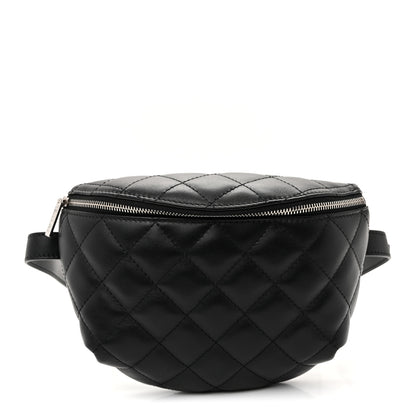 Chanel Calfskin Quilted Uniform Waist Belt Bag Black 1 of 10