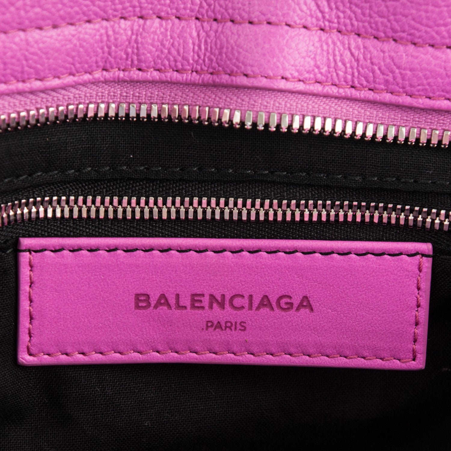 Balenciaga Chevre Silver Metallic Edge Hardware City Rose Fluo 7 of 8