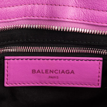 Balenciaga Chevre Silver Metallic Edge Hardware City Rose Fluo 7 of 8