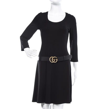 Gucci Moon Calfskin Pearl Double G 40mm Belt 100 40 Black Cream 2 of 6