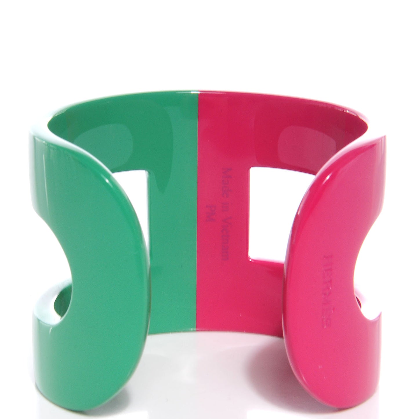 Lacquered Wood Ano Bracelet PM Intense Green Azalea