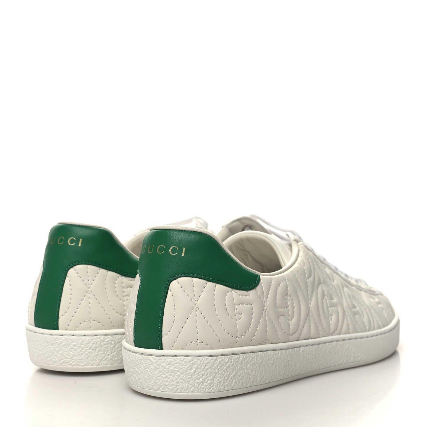 Nappa G Rhombus Mens Ace Sneakers 11 Great White Green