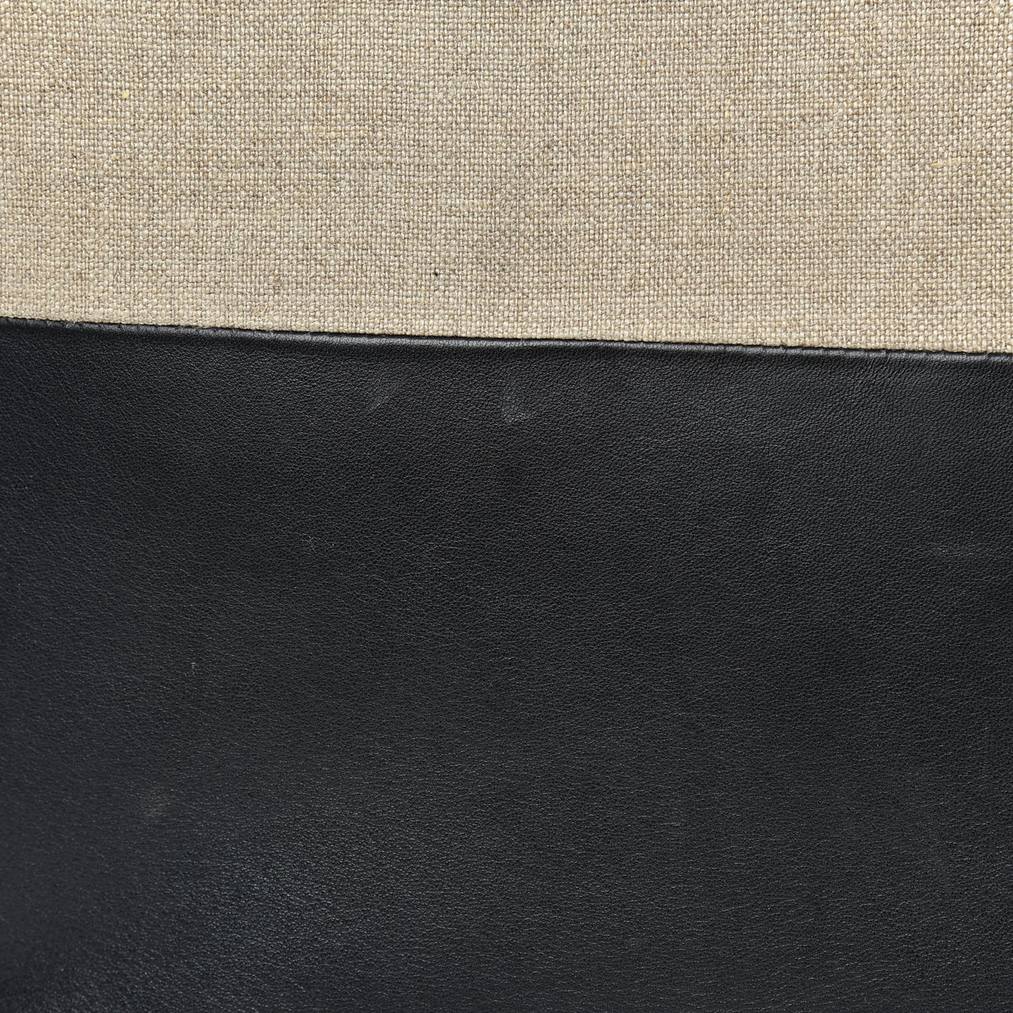 Canvas Lambskin Vertical Bi-Color Cabas Black
