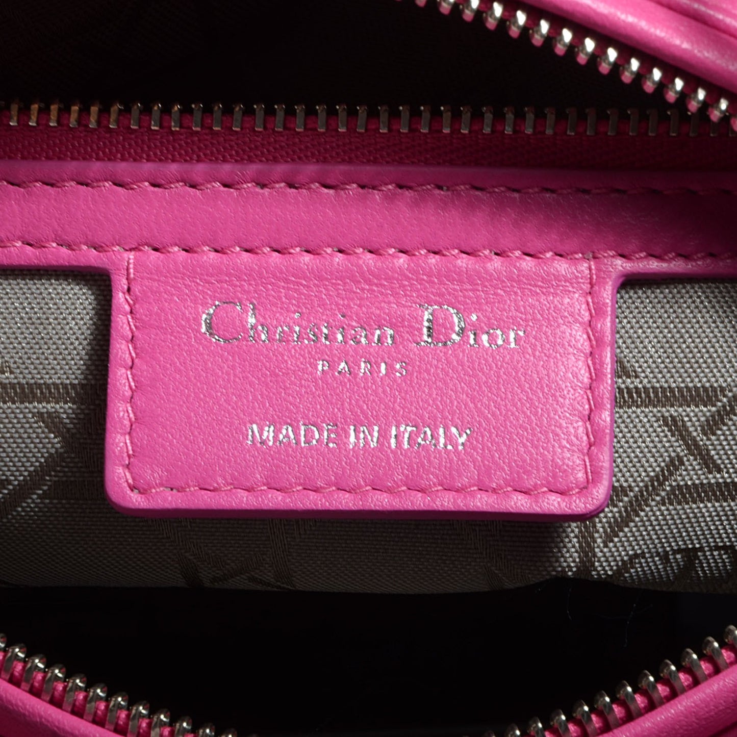 Lambskin Cannage Medium Lady Dior Pink