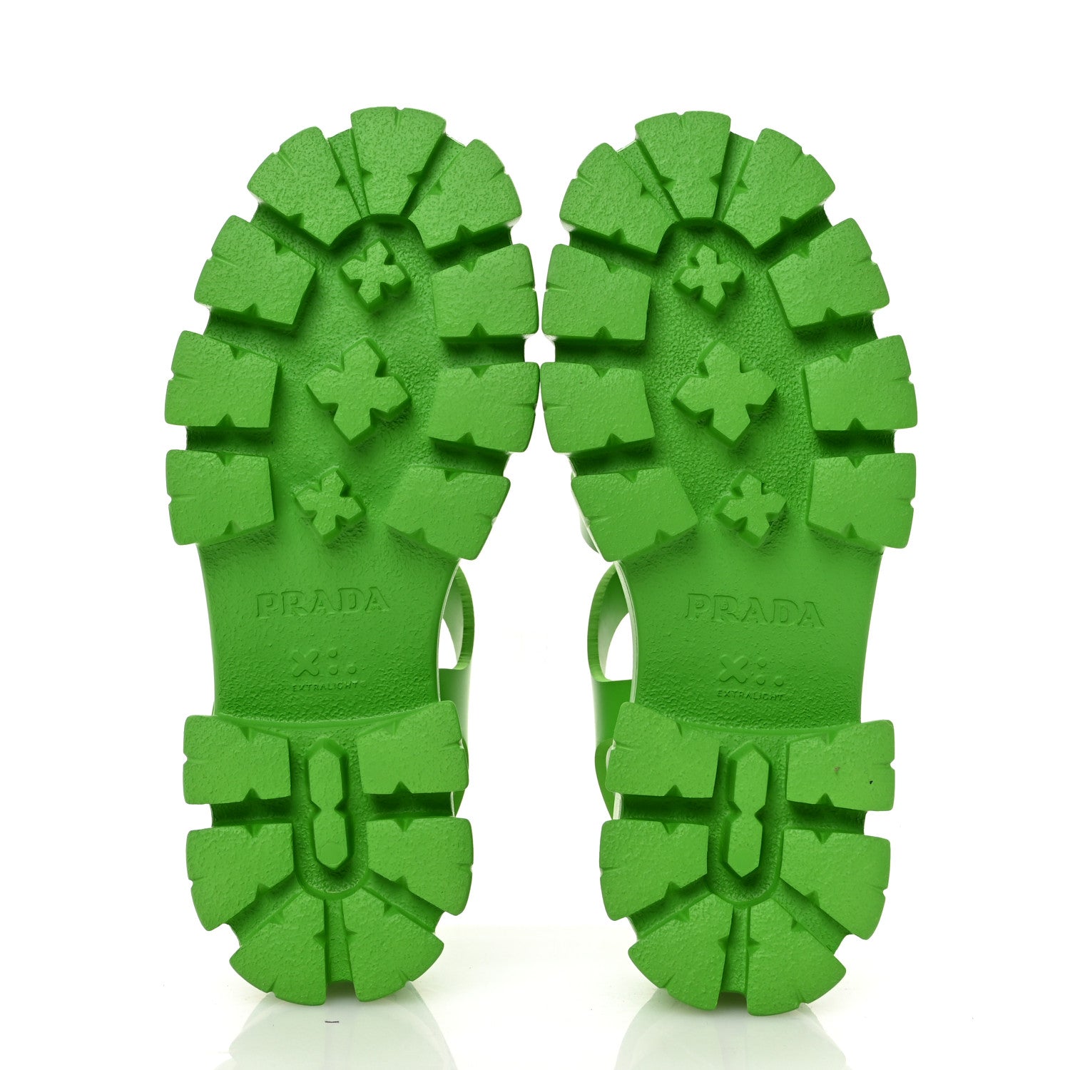 Prada Foam Rubber Metal Triangle Logo Womens Monolith 55mm Cage Sandals 39 Mela 7 of 10