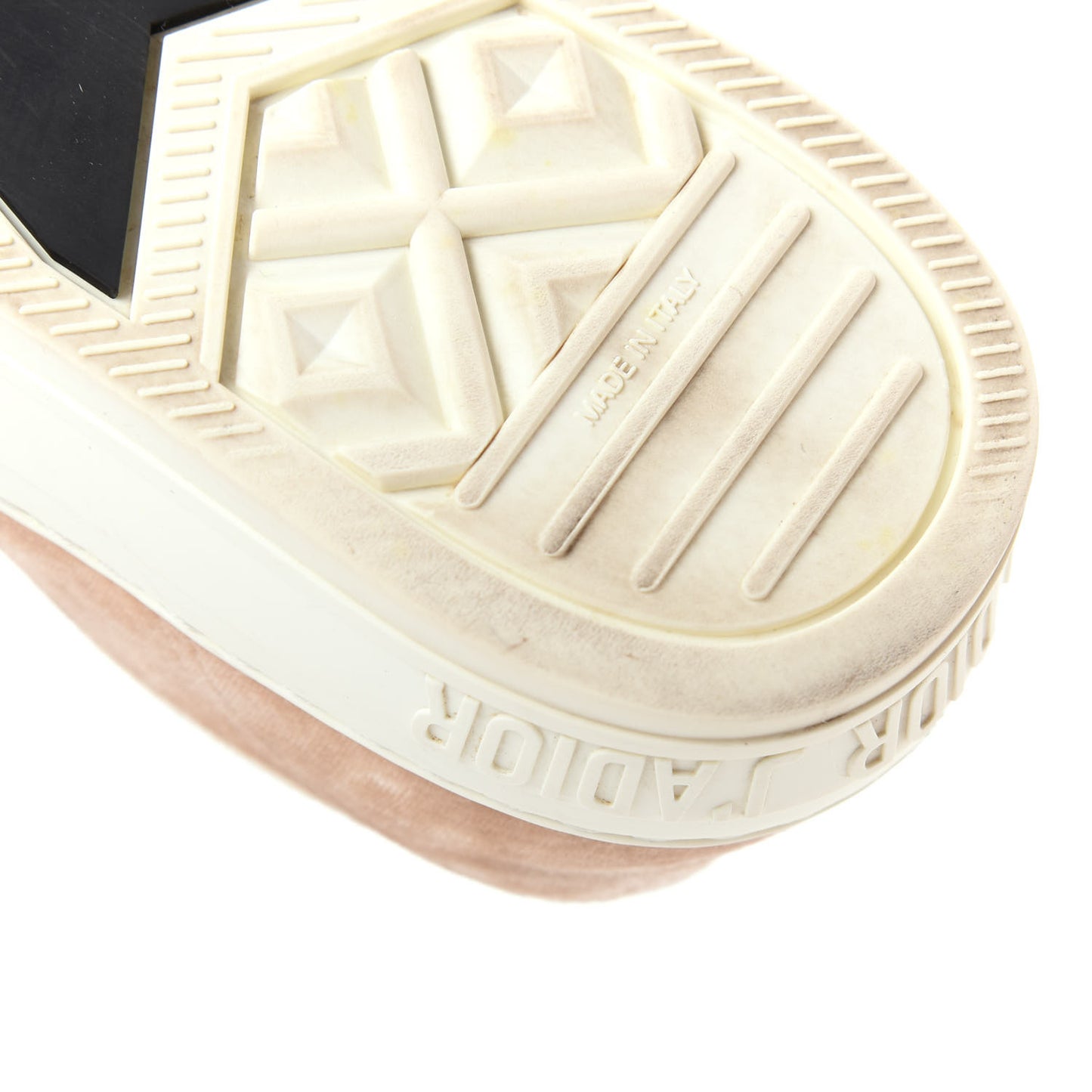 Velvet Walk'N'Dior Low Top Sneakers 37 Nude