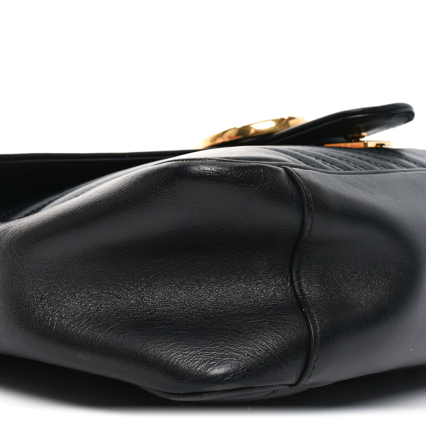 Calfskin Matelasse Large GG Marmont Shoulder Bag Black