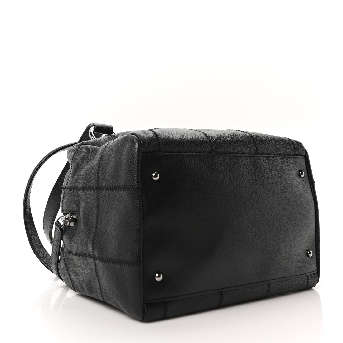 Caviar Square Stitched Bowler Black