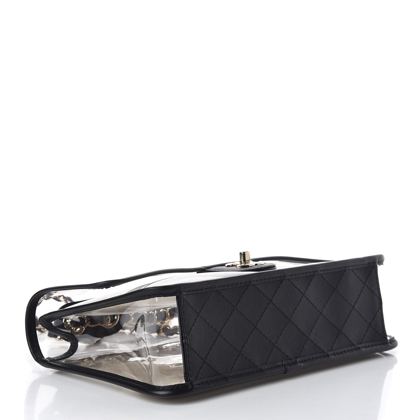 Lambskin PVC Medium Coco Sand Flap Black