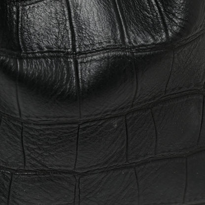Celine Crocodile Embossed CELINE Calfskin Crocodile Embossed Medium Phantom Luggage Black Medium Phantom Luggage Black 13 of 16