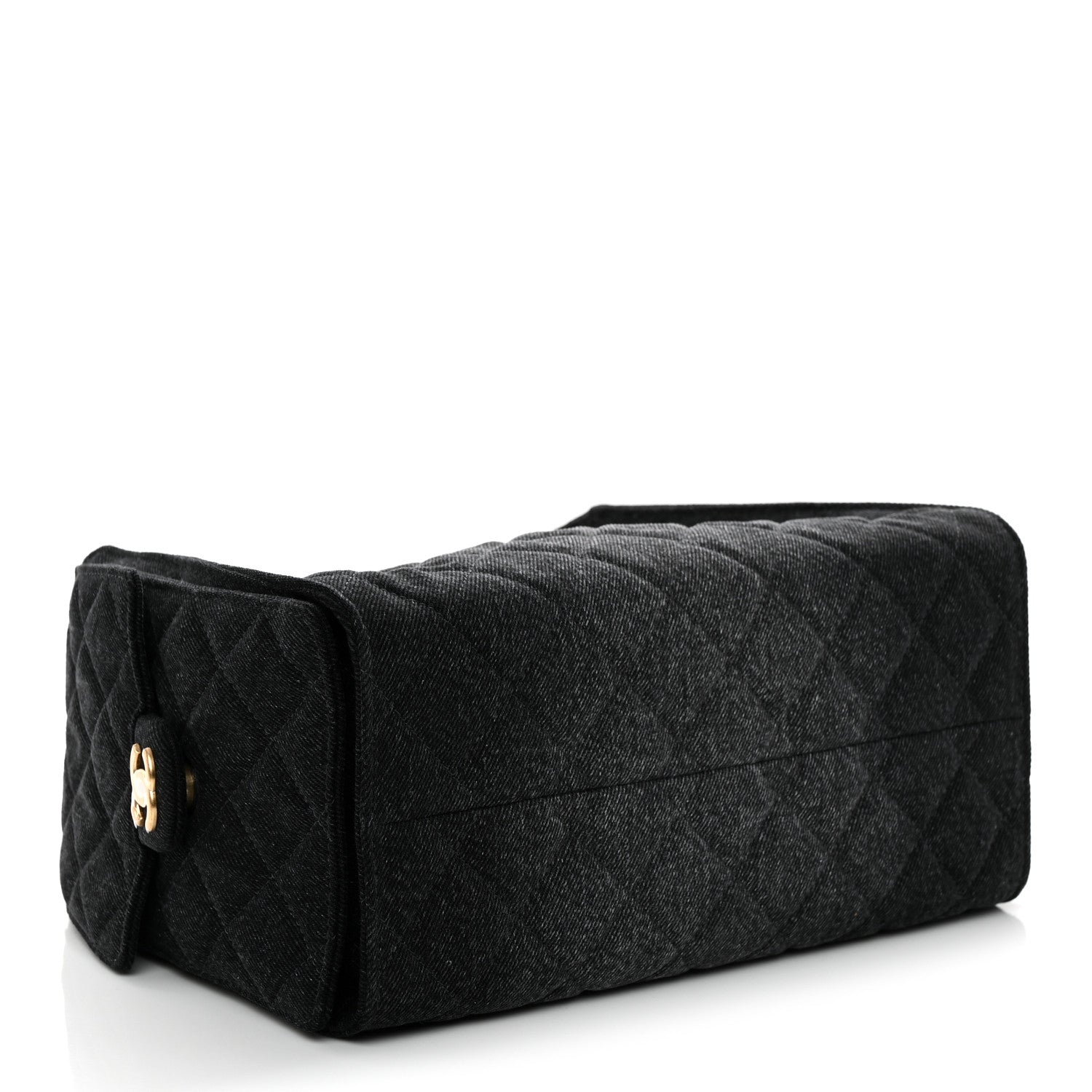 Chanel Washed Denim Quilted Small Chanel 25 Handbag Black 4 of 10