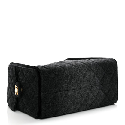 Chanel Washed Denim Quilted Small Chanel 25 Handbag Black 4 of 10