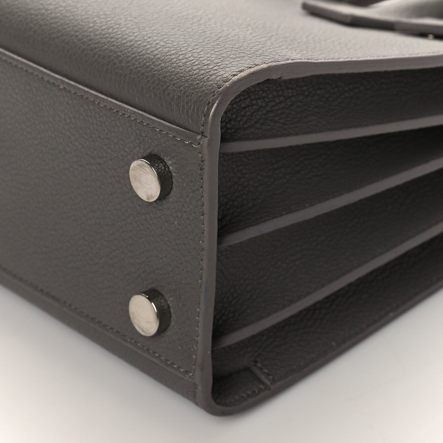 Grained Calfskin Nano Sac De Jour Fog