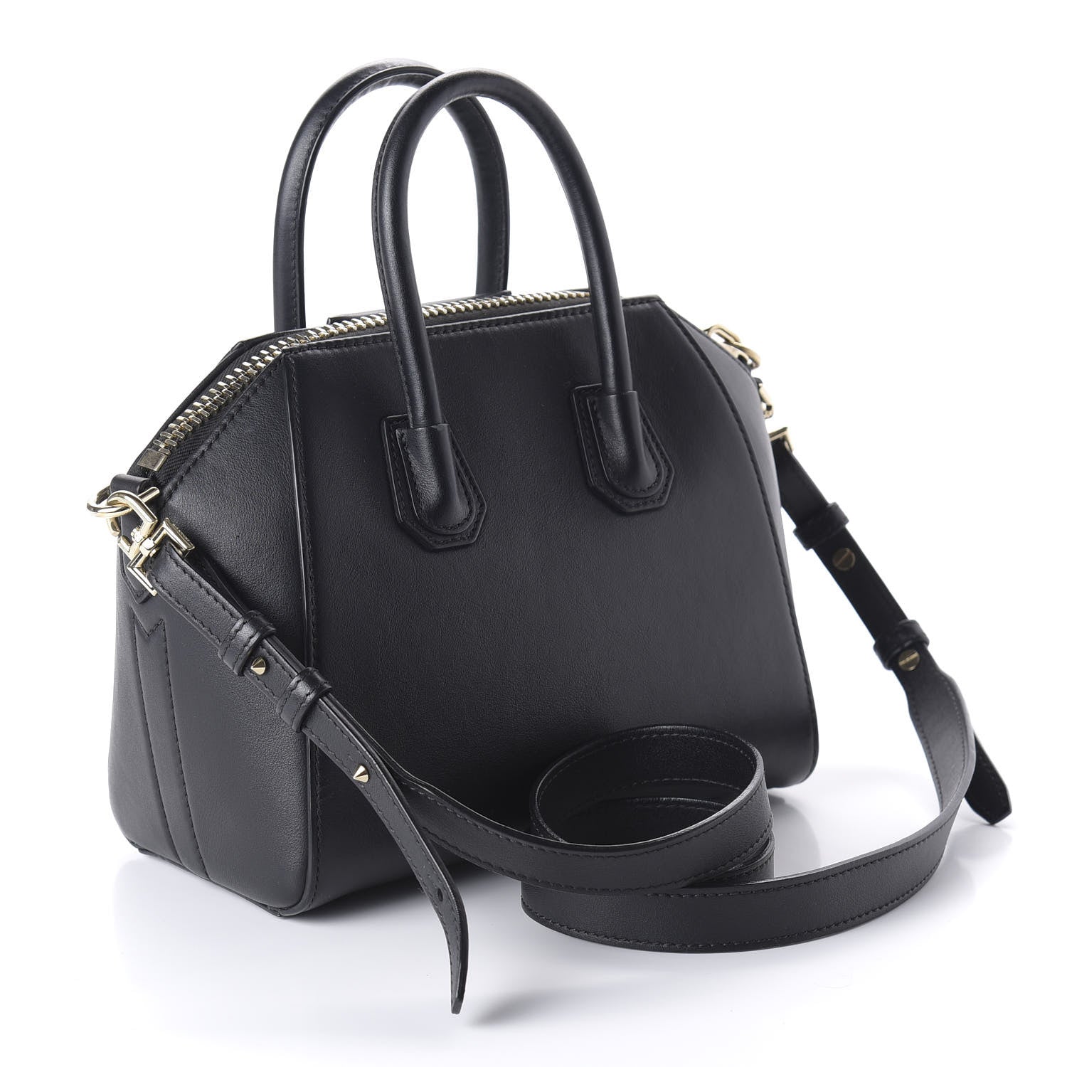 Givenchy Smooth Calfskin Triangle Studded Mini Antigona Black 3 of 11