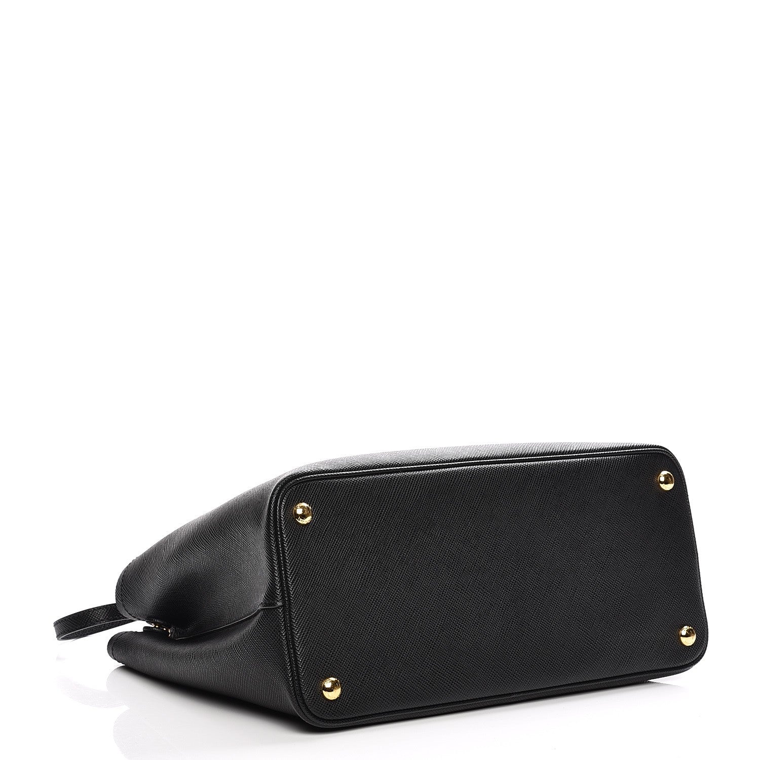Prada Saffiano Cuir Medium Double Bag Black Fuoco 5 of 7