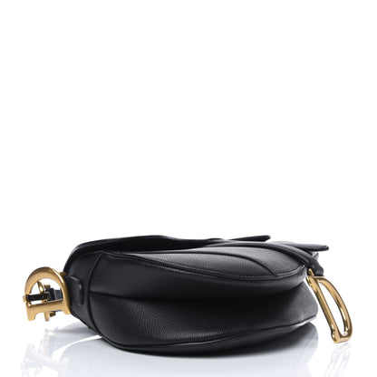 Christian Dior Grained Calfskin Saddle Bag Black 4 of 12