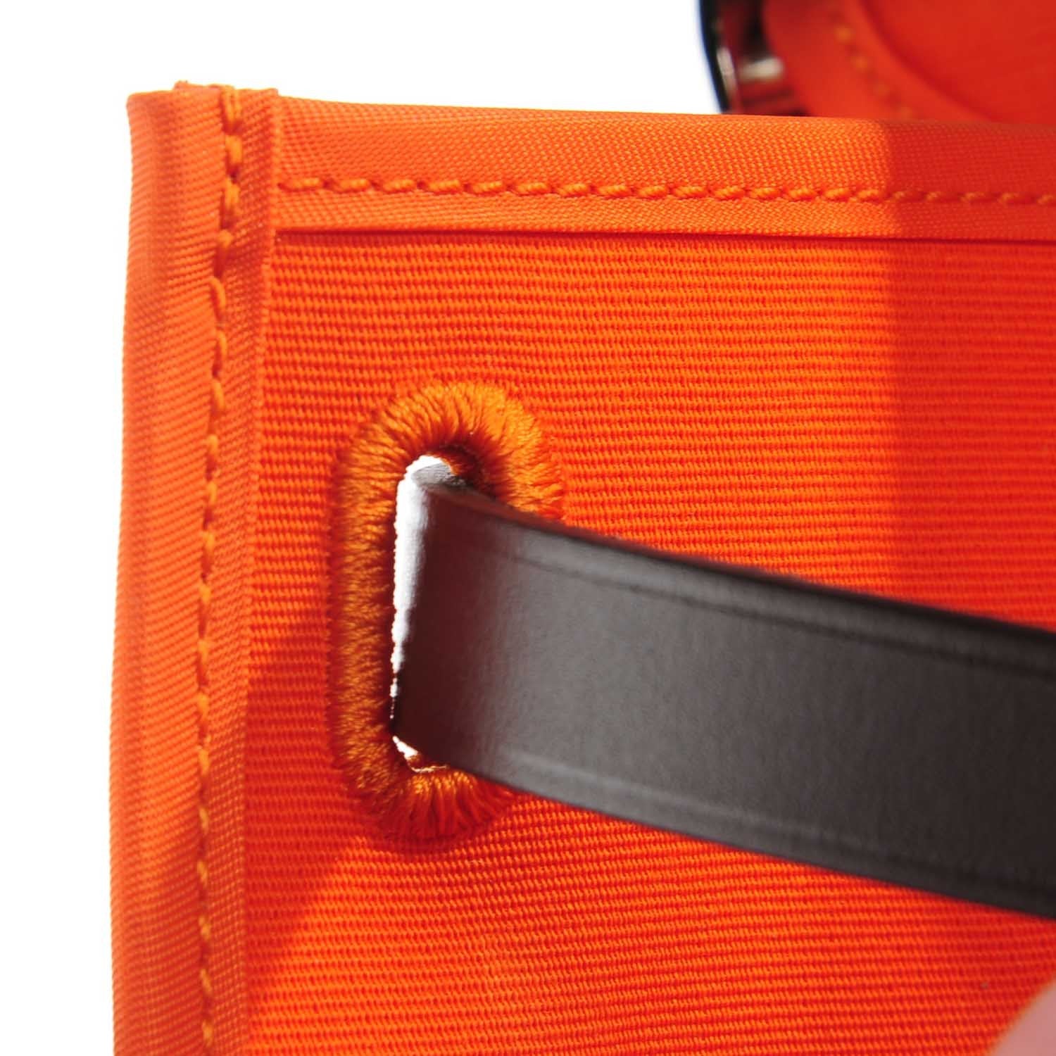 Hermes Vache Hunter Toile Herbag Zip 31 PM Orange 8 of 18