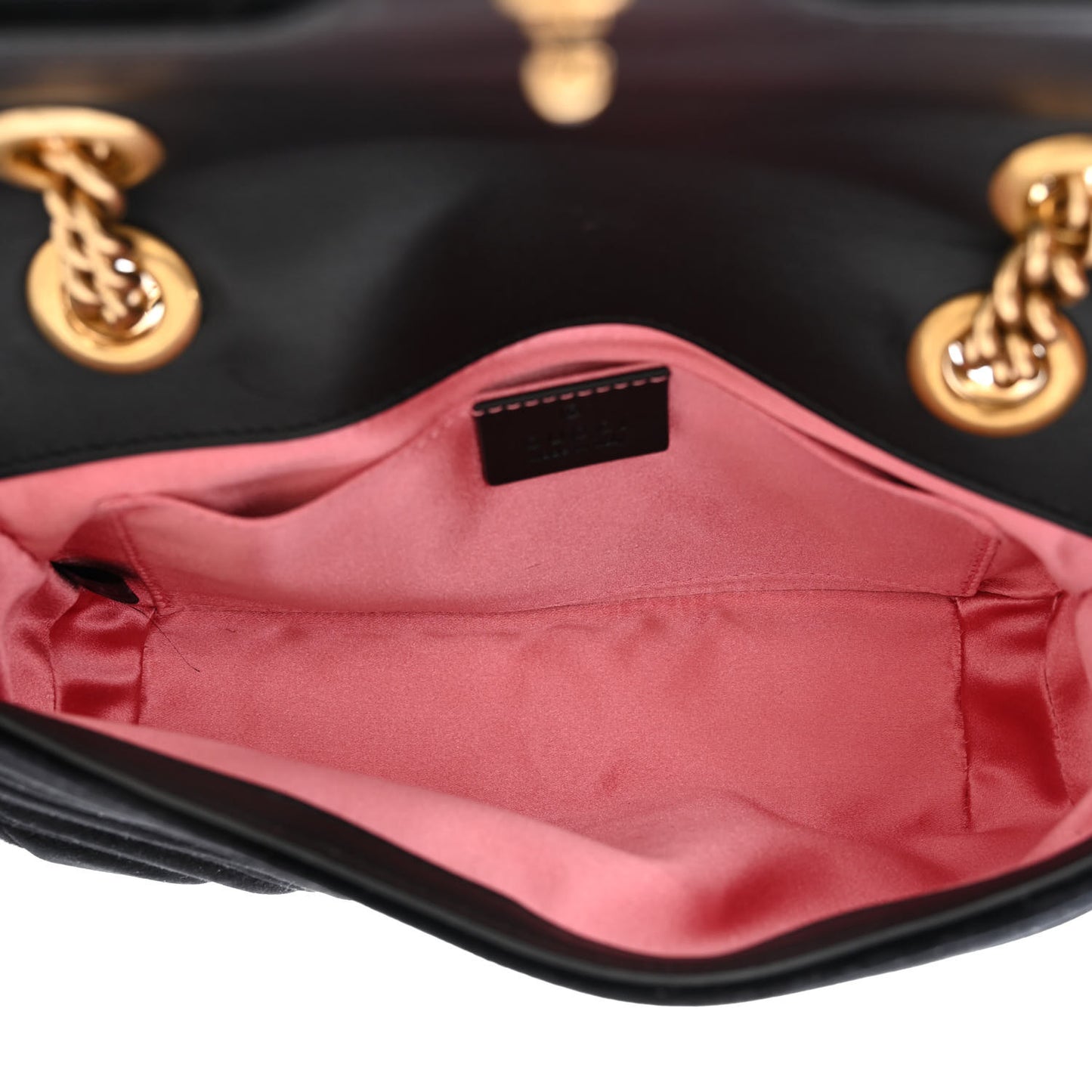 Velvet Matelasse Mini GG Marmont Shoulder Bag Black