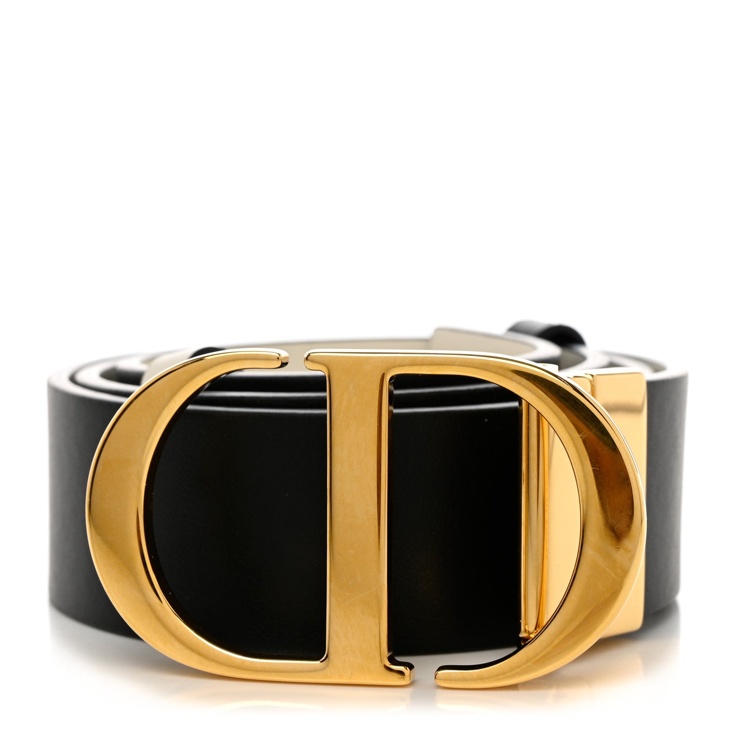 Calfskin Reversible CD Belt 85 34 Black White
