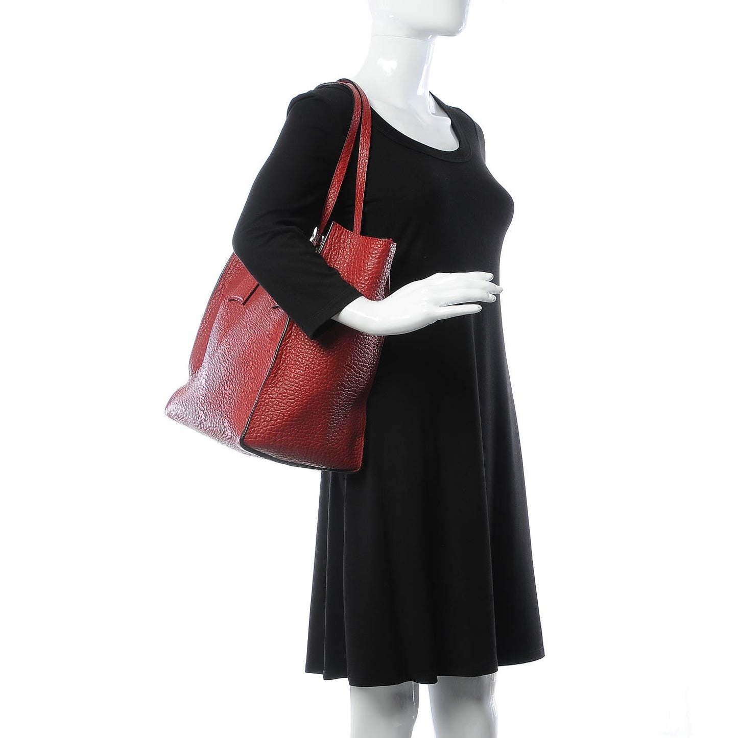 Heritage Grain Medium Woodbury Tote Military Red