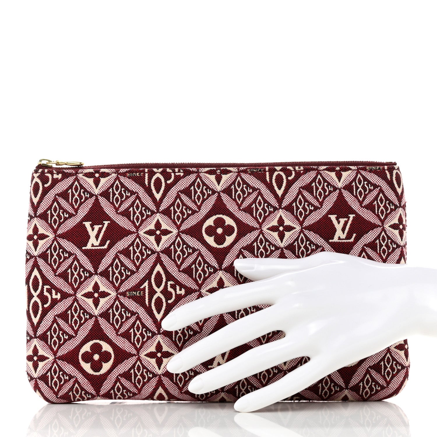 Louis Vuitton Jacquard Since 1854 Neverfull MM GM Pochette Bordeaux 2 of 6