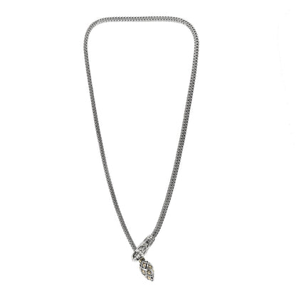 John Hardy Sterling Silver 18K Yellow Gold Legends Naga Dragon Lariat Necklace 3 of 4
