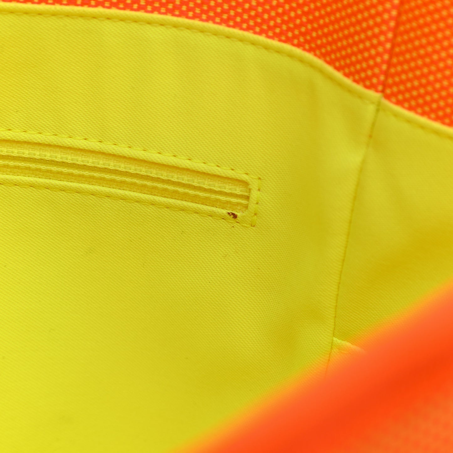 Mixed Fibers Calfskin Deauville Medium Tote Orange Yellow