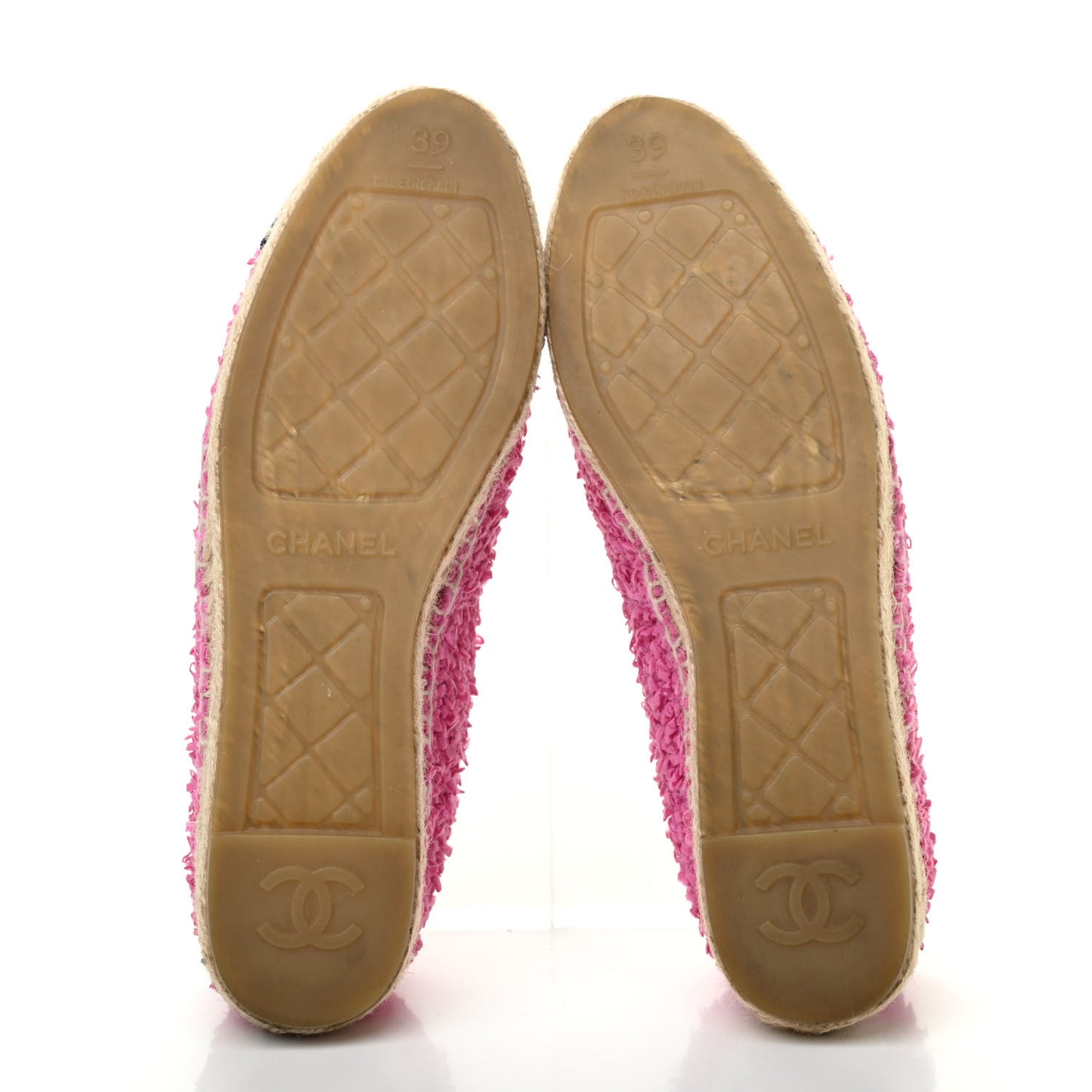 Tweed CC Espadrilles 39 Dark Pink Navy
