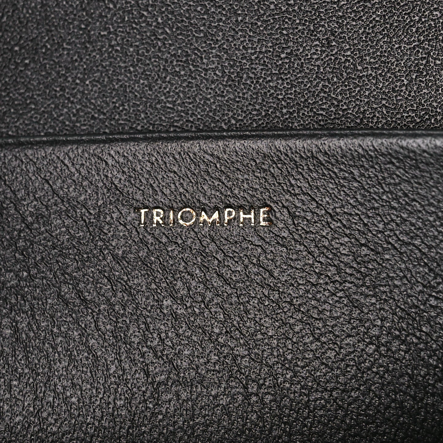 Shiny Calfskin Triomphe Chain Shoulder Bag Black