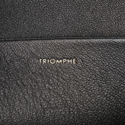 Celine Shiny Calfskin Triomphe Chain Shoulder Bag Black 6 of 12