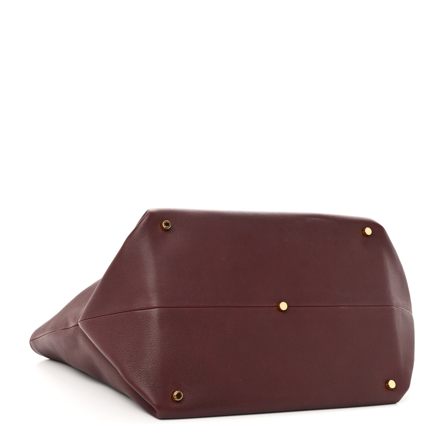 Pebbled Calfskin Medium Amelia Tote Burgundy