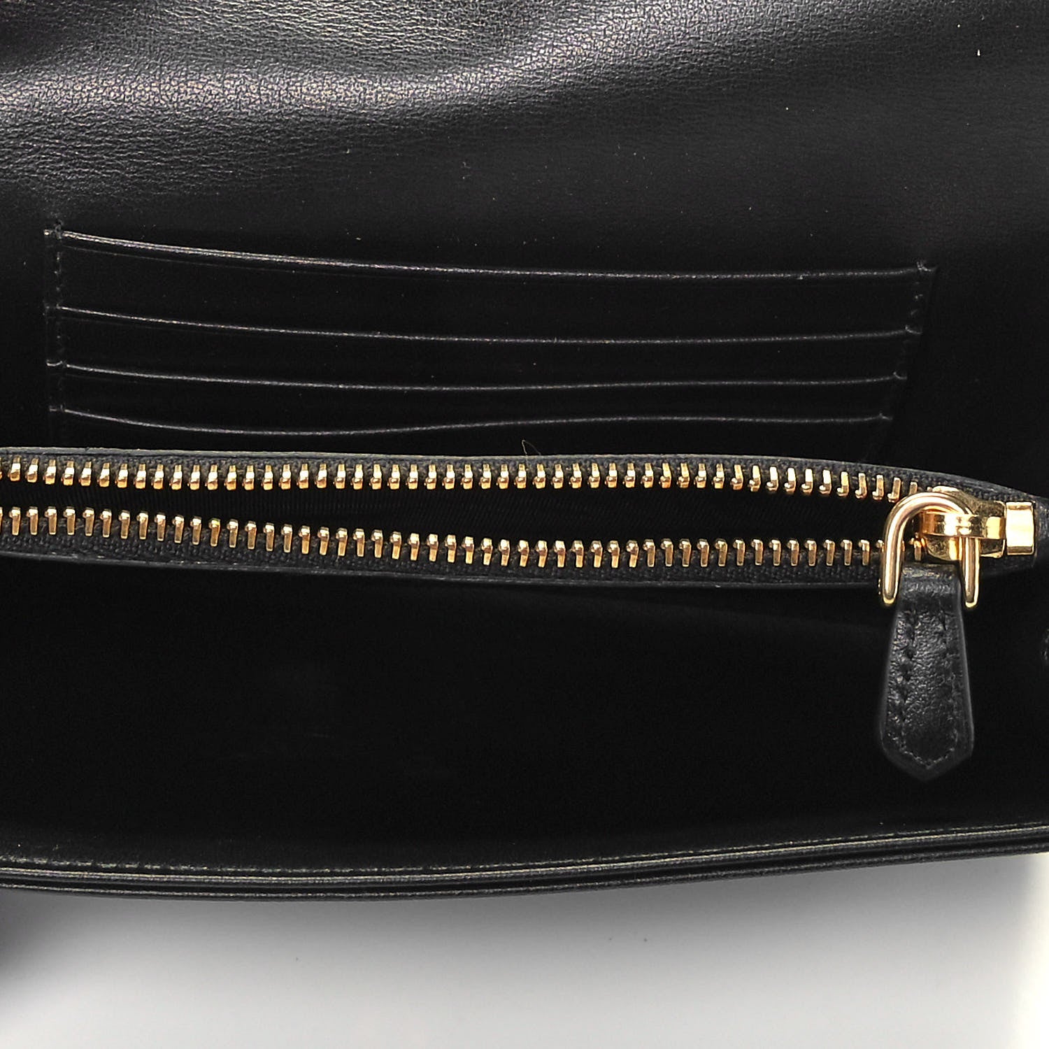 Prada Tessuto Nylon Soft Calf Wristlet Wallet Black 5 of 7