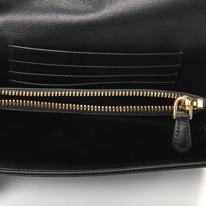Prada Tessuto Nylon Soft Calf Wristlet Wallet Black 5 of 7
