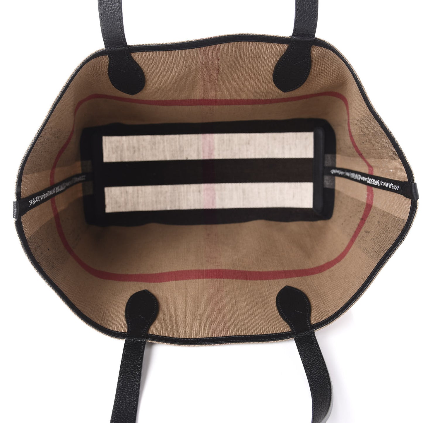 Coated Canvas Mega Check Medium Doodle Tote Black