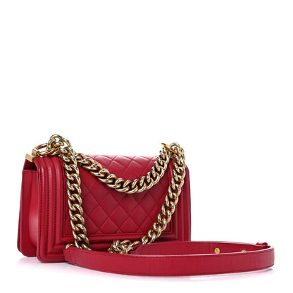 Chanel Calfskin Quilted Small Boy Flap Red 2 of 16