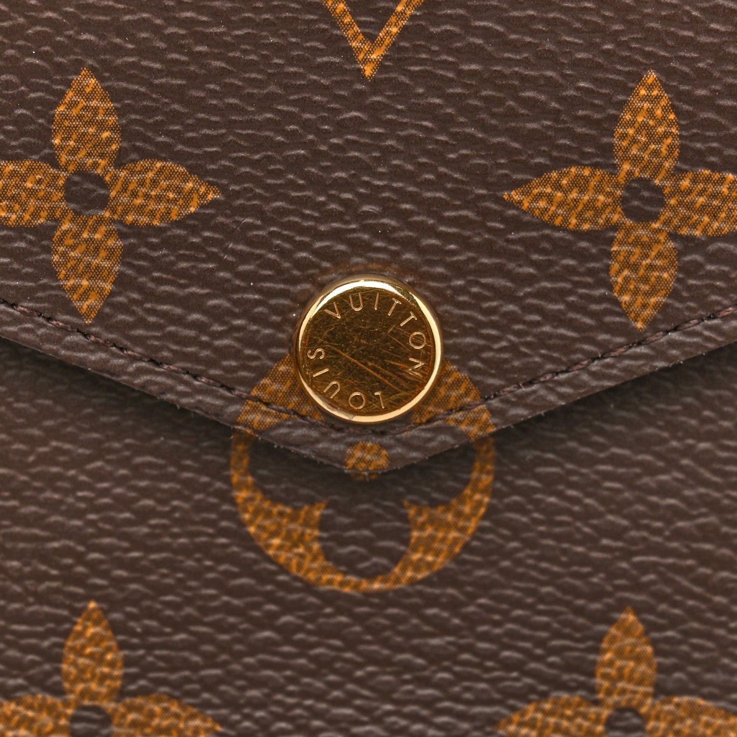 Monogram Pochette Felicie Chain Wallet Fuchsia