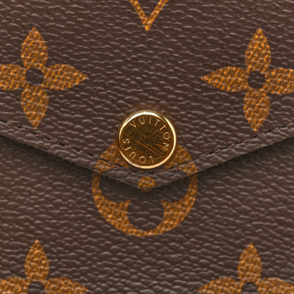Louis Vuitton Monogram Pochette Felicie Chain Wallet Fuchsia 12 of 13